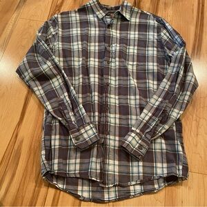 Wrangler Men's Plaid Button Down Shirt—S